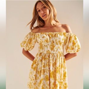Abercrombie Puff Sleeve Mini Dress
